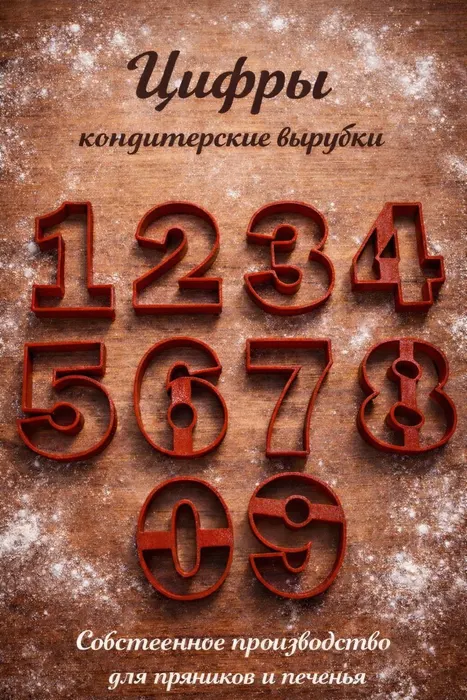 Форма для вырубки печенья и пряников "Цифры"